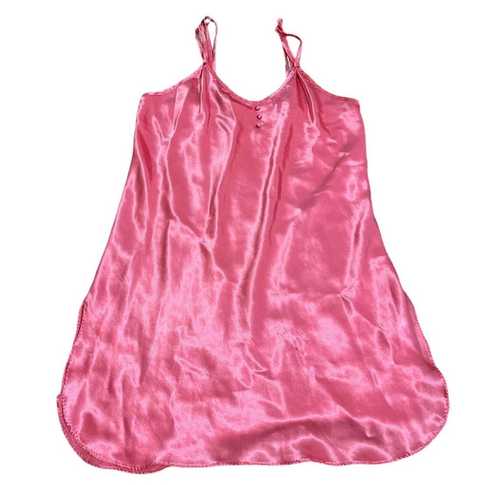 dainty pink silk slip dress